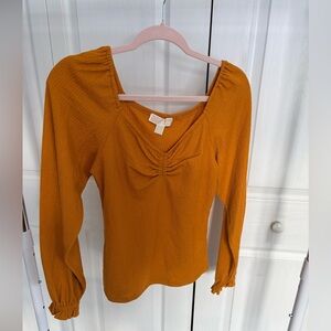 NWT Michael Kors marigold Long Sleeve Top